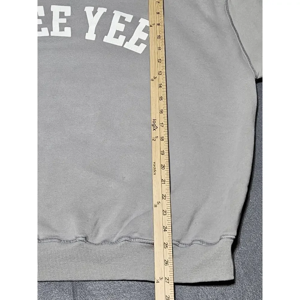 YEE YEE Sweater Mens Extra Large Gray Oversized Collegiate Sweatshirt - Picture 10 of 12